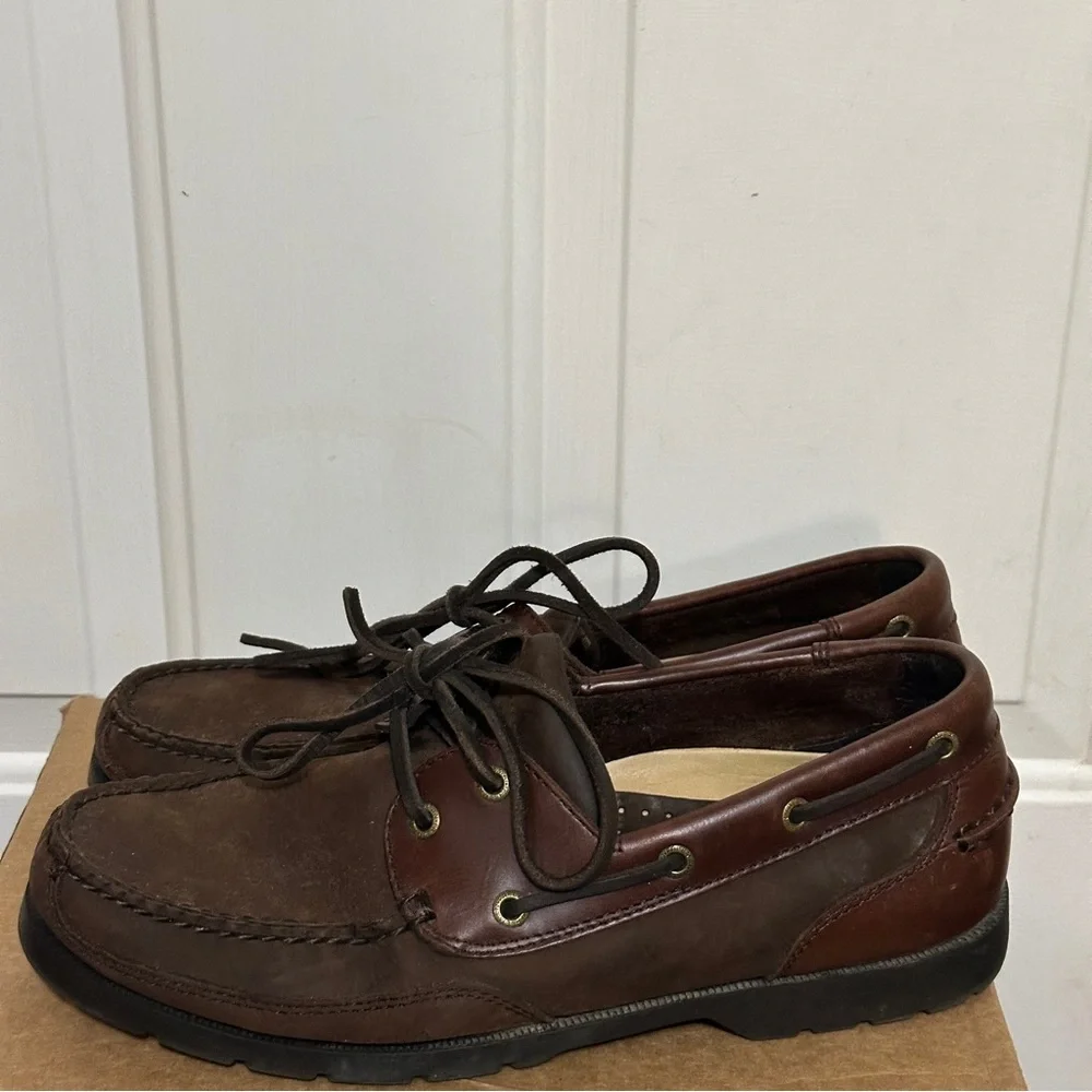 Freeman Men’s 10M Morgan Boat Slip On Leather Shoes - Brown FMC-4222 New W/O Box